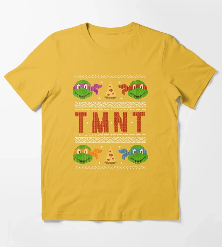Teenage Mutant Ninja Turtles Group Ugly Christmas Sweater T-Shirt Yellow