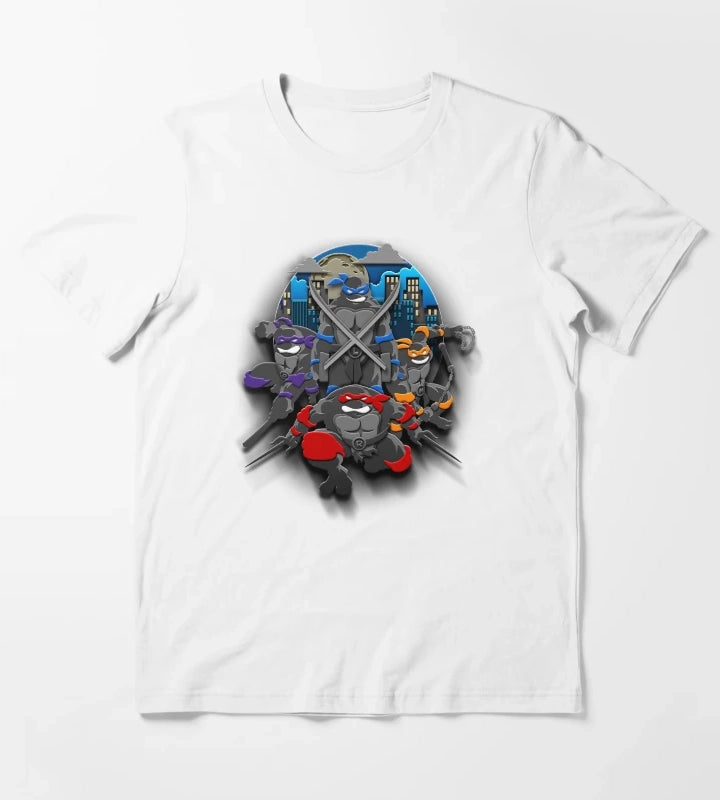 Teenage Mutant Ninja Turtles Heroes In A Shell Group T-Shirt White