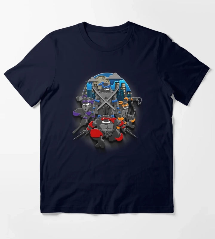 Teenage Mutant Ninja Turtles Heroes In A Shell Group T-Shirt Navy