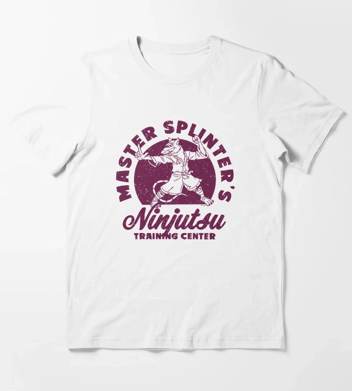 Teenage Mutant Ninja Turtles Master Splinters Retro Logo T-Shirt White