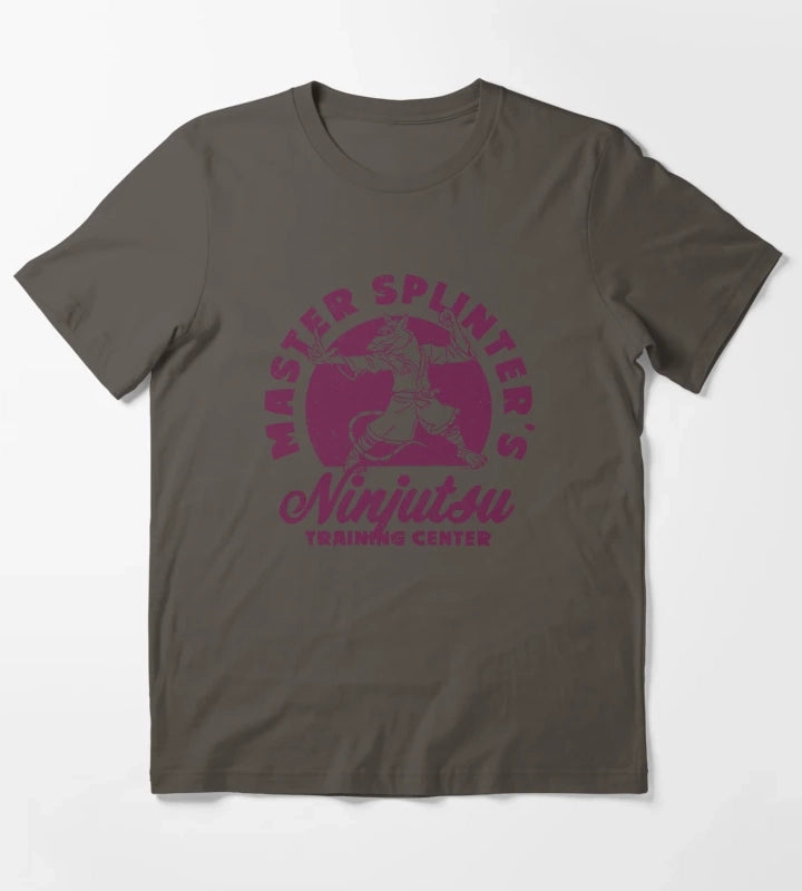 Teenage Mutant Ninja Turtles Master Splinters Retro Logo T-Shirt Dark Grey