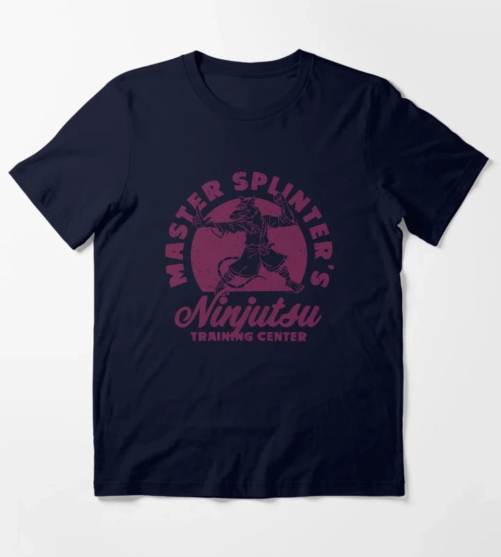 Teenage Mutant Ninja Turtles Master Splinters Retro Logo T-Shirt Navy