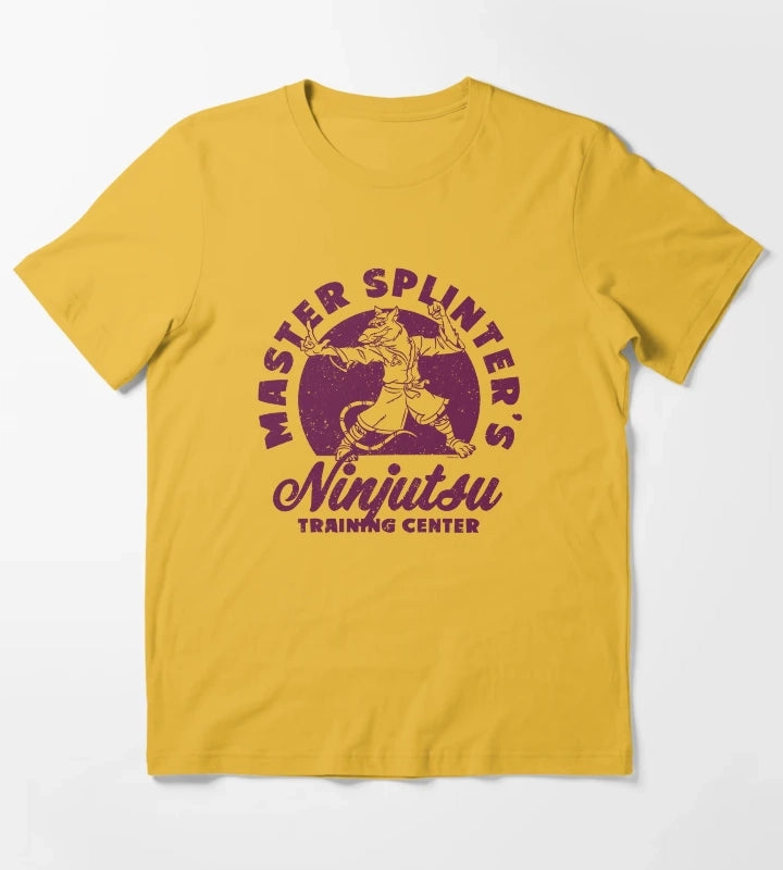 Teenage Mutant Ninja Turtles Master Splinters Retro Logo T-Shirt Yellow