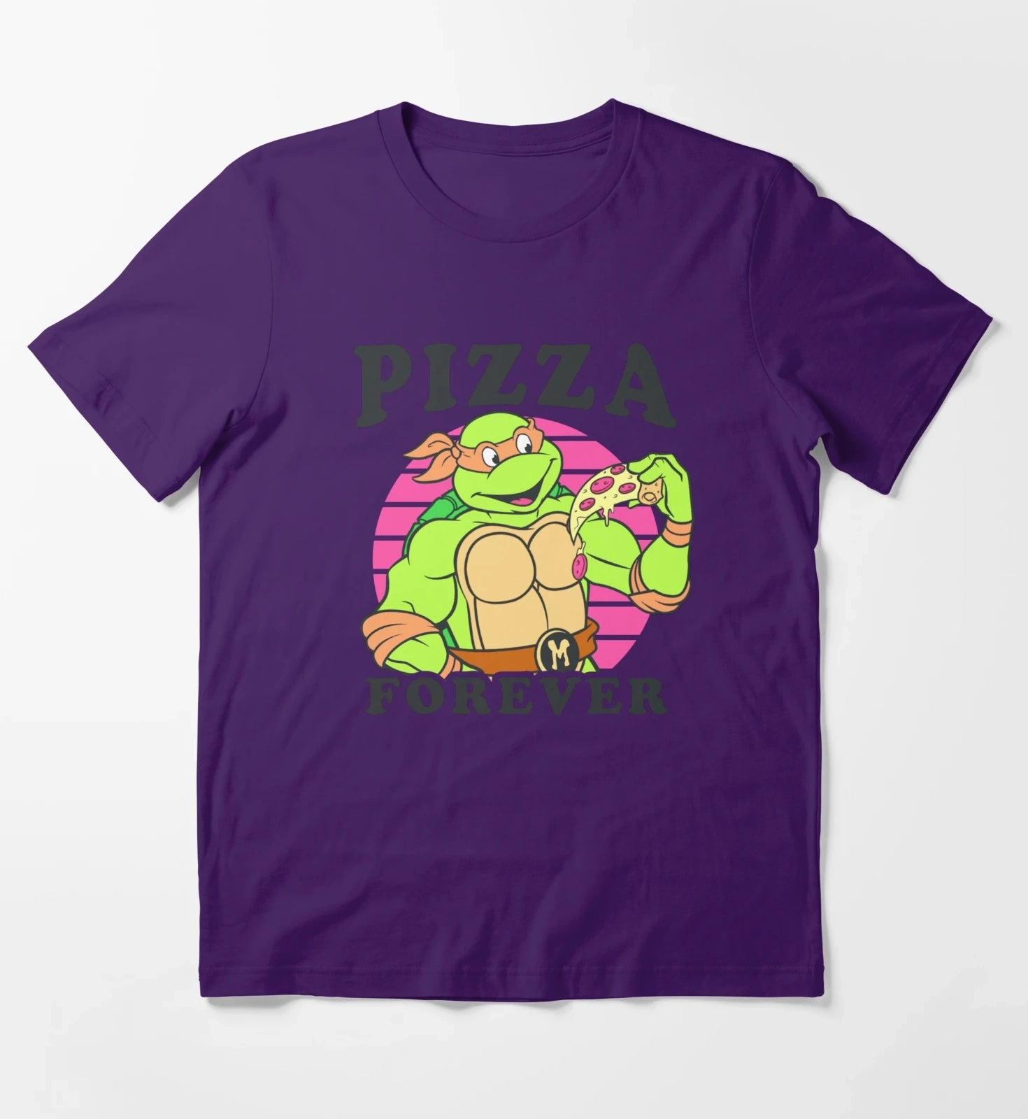 Teenage Mutant Ninja Turtles Michelangelo Pizza Forever T-Shirt Purple