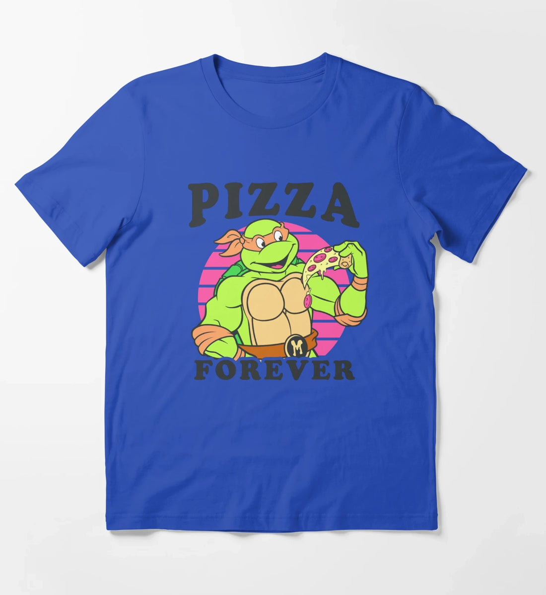 Teenage Mutant Ninja Turtles Michelangelo Pizza Forever T-Shirt Blue