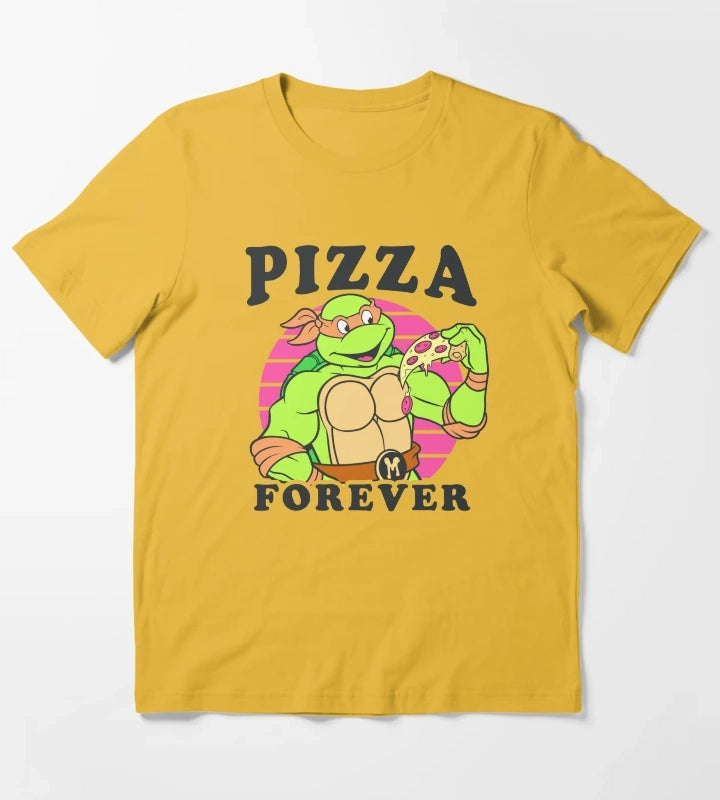 Teenage Mutant Ninja Turtles Michelangelo Pizza Forever T-Shirt Yellow