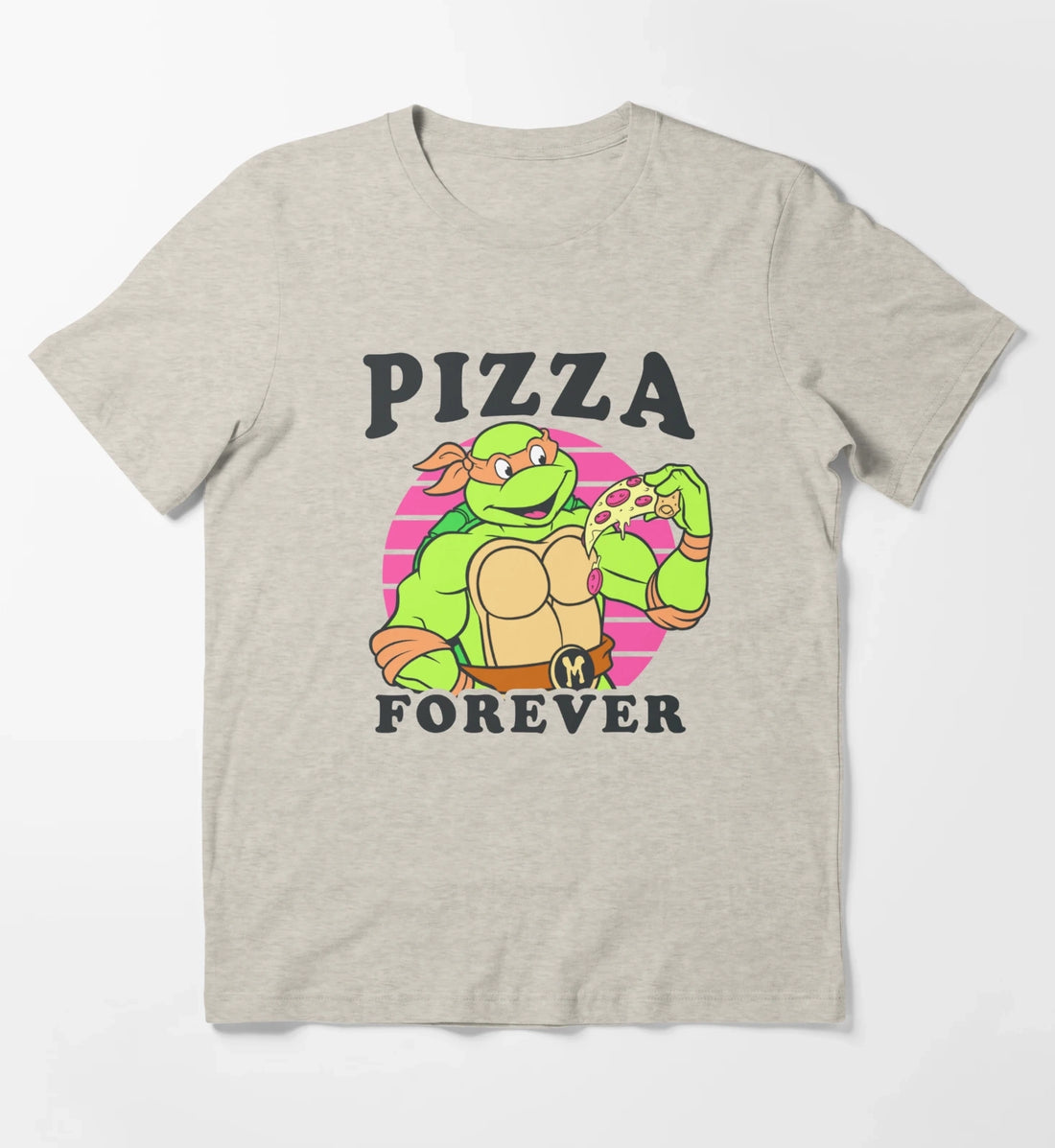 Teenage Mutant Ninja Turtles Michelangelo Pizza Forever T-Shirt Cream