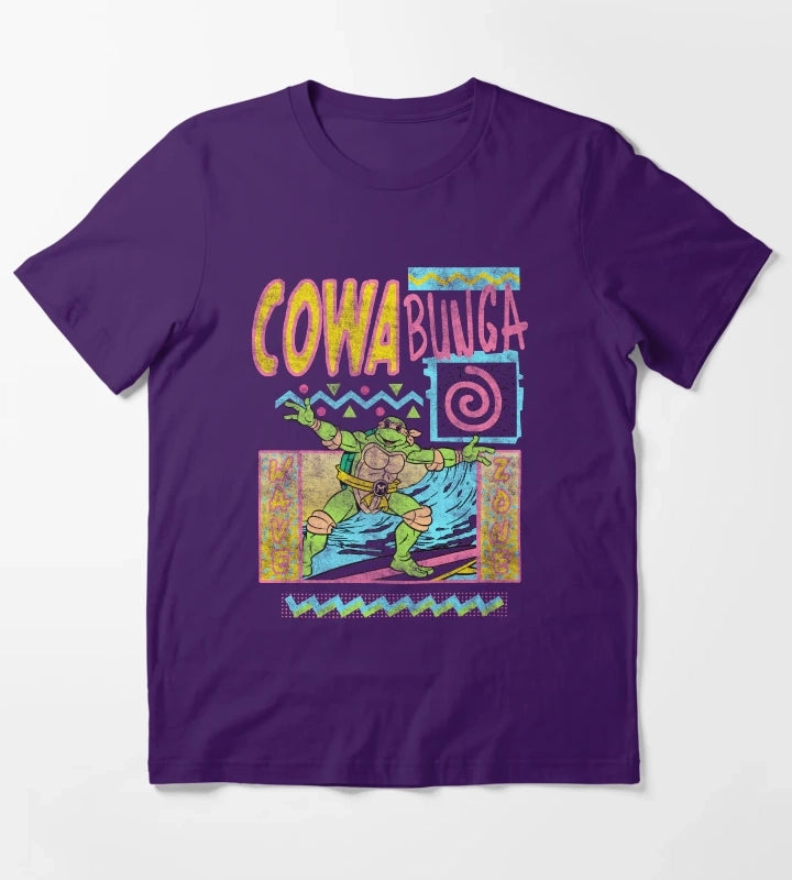 Teenage Mutant Ninja Turtles Michelangelo Retro Surfin T-Shirt Purple