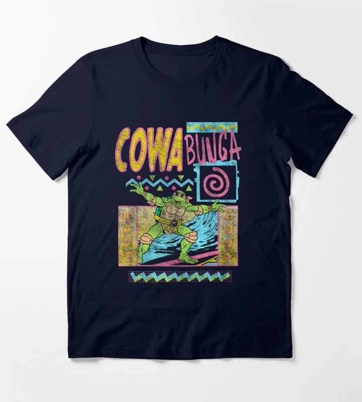 Teenage Mutant Ninja Turtles Michelangelo Retro Surfin T-Shirt Navy