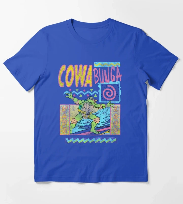 Teenage Mutant Ninja Turtles Michelangelo Retro Surfin T-Shirt Blue