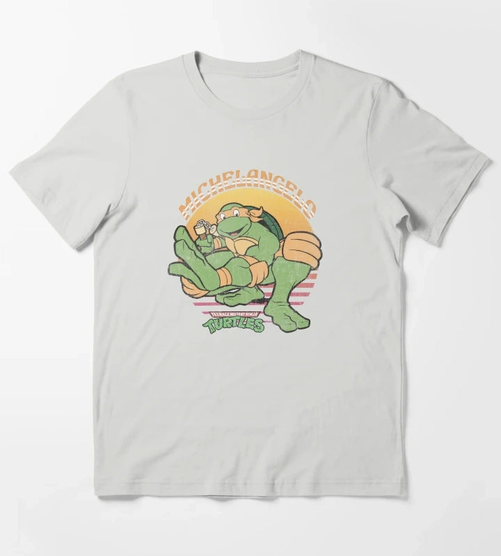 Teenage Mutant Ninja Turtles Michelangelo Sun T-Shirt Light Grey