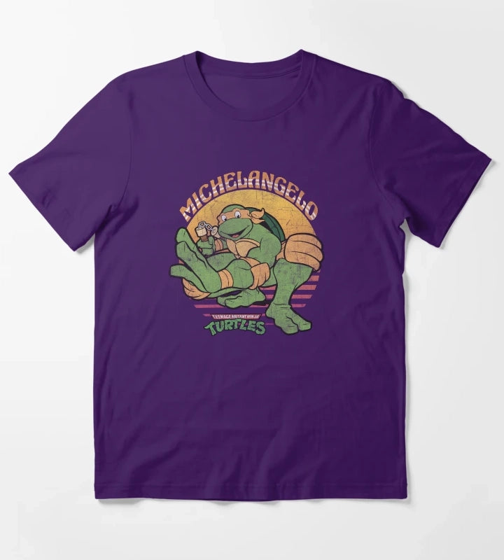 Teenage Mutant Ninja Turtles Michelangelo Sun T-Shirt Purple