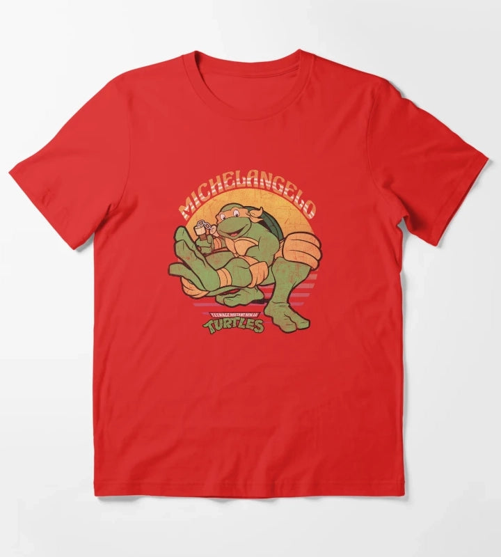 Teenage Mutant Ninja Turtles Michelangelo Sun T-Shirt Red