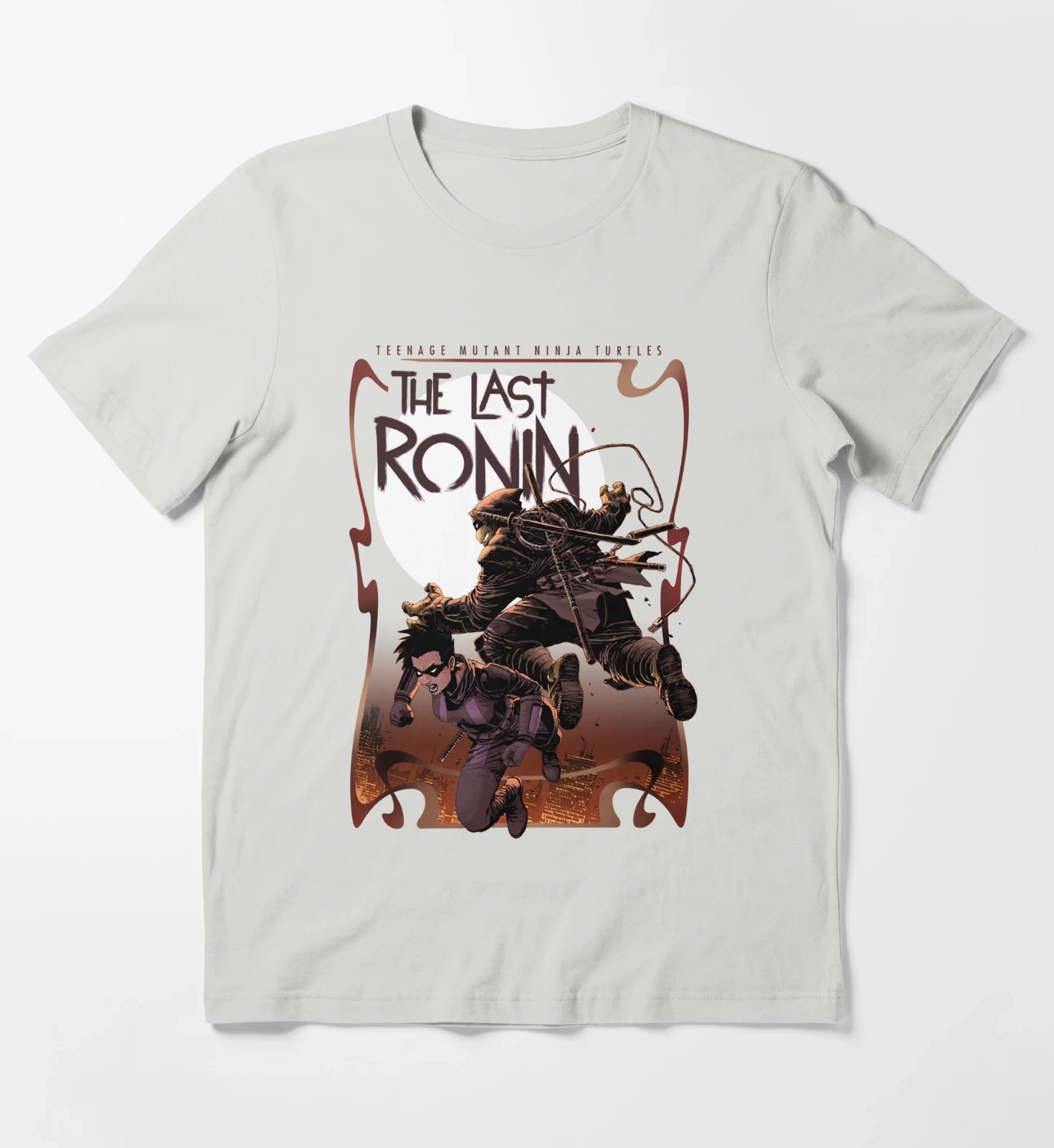 Teenage Mutant Ninja Turtles Mickey And Casey Poster T-Shirt Light Grey