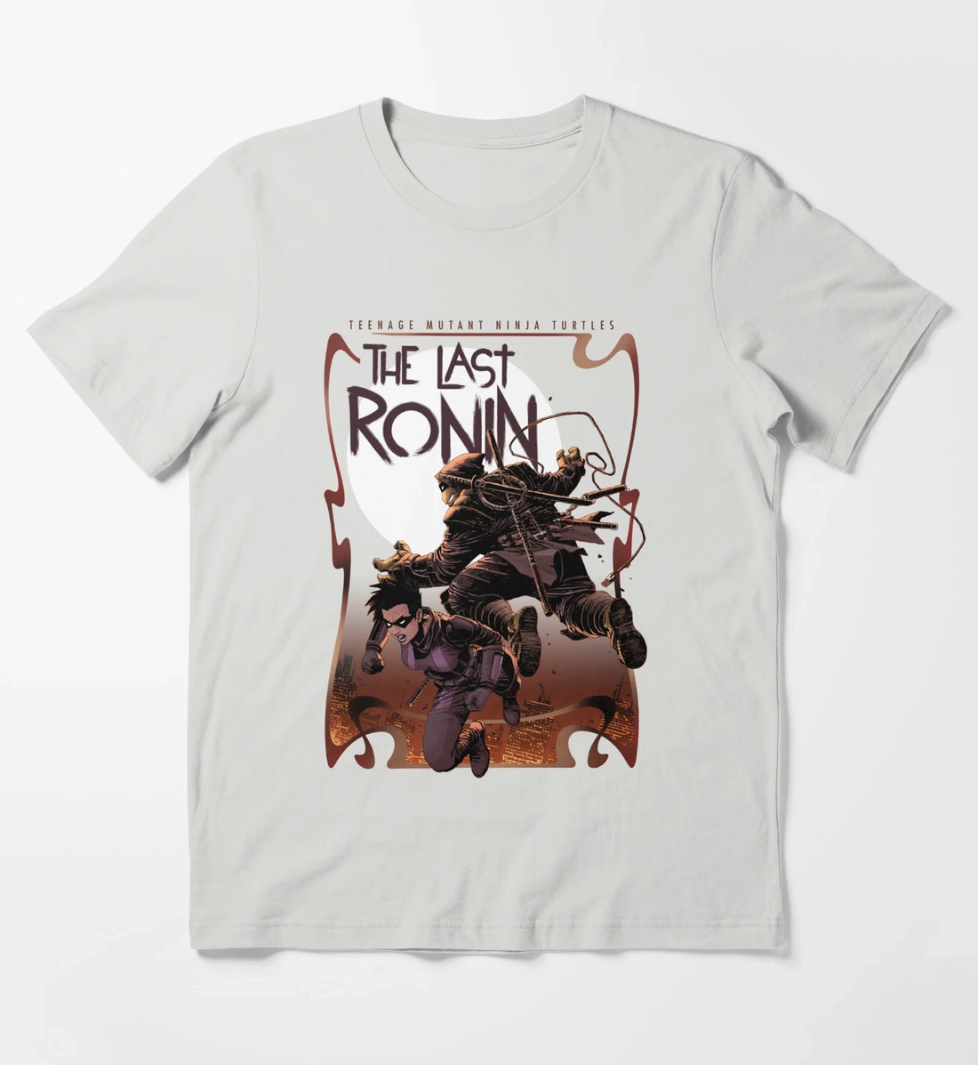 Teenage Mutant Ninja Turtles Mickey And Casey Poster T-Shirt Light Grey