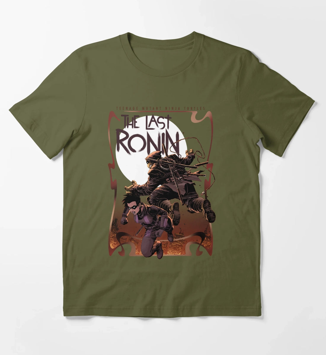 Teenage Mutant Ninja Turtles Mickey And Casey Poster T-Shirt Olive Green