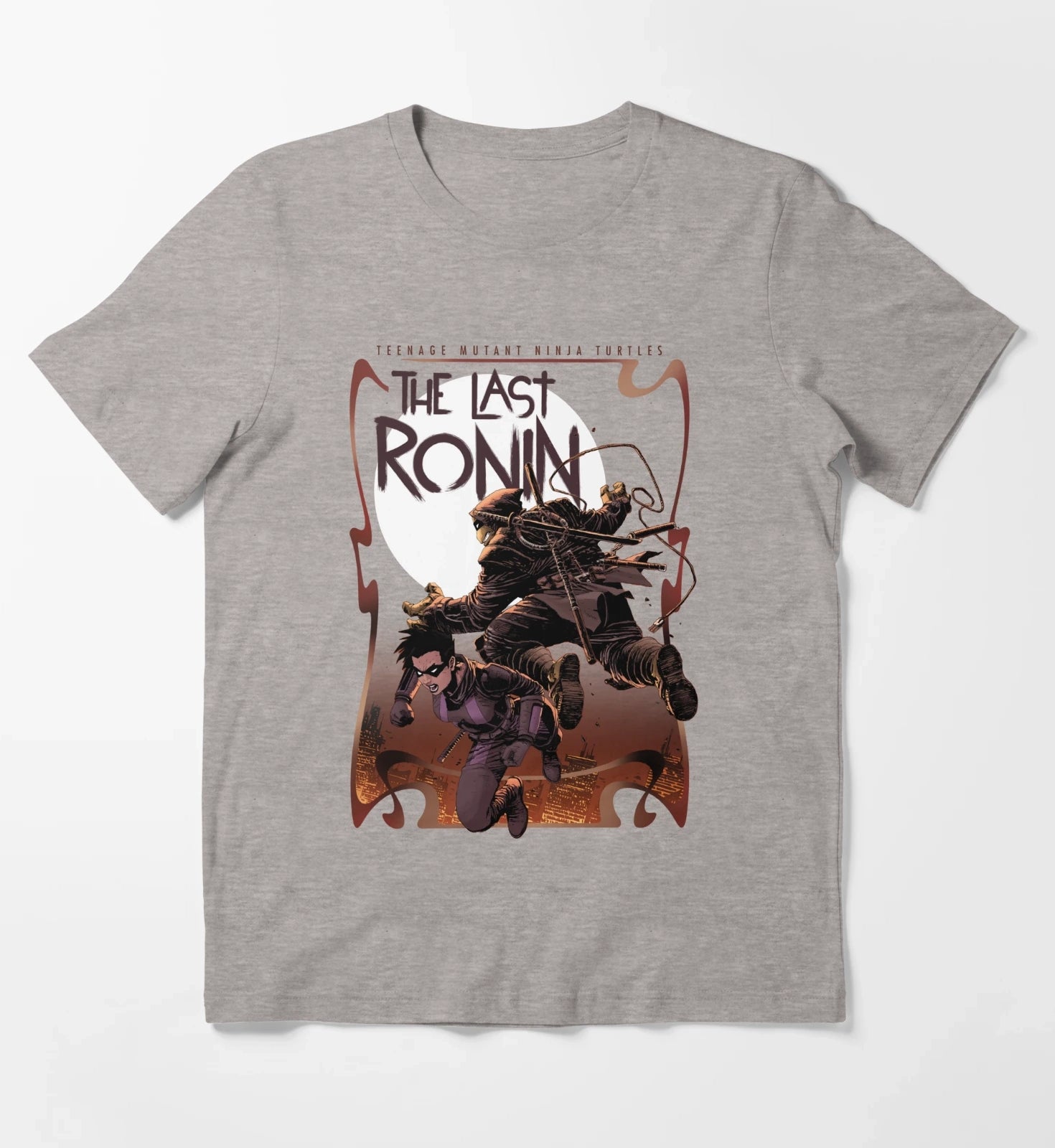 Teenage Mutant Ninja Turtles Mickey And Casey Poster T-Shirt Heather Grey