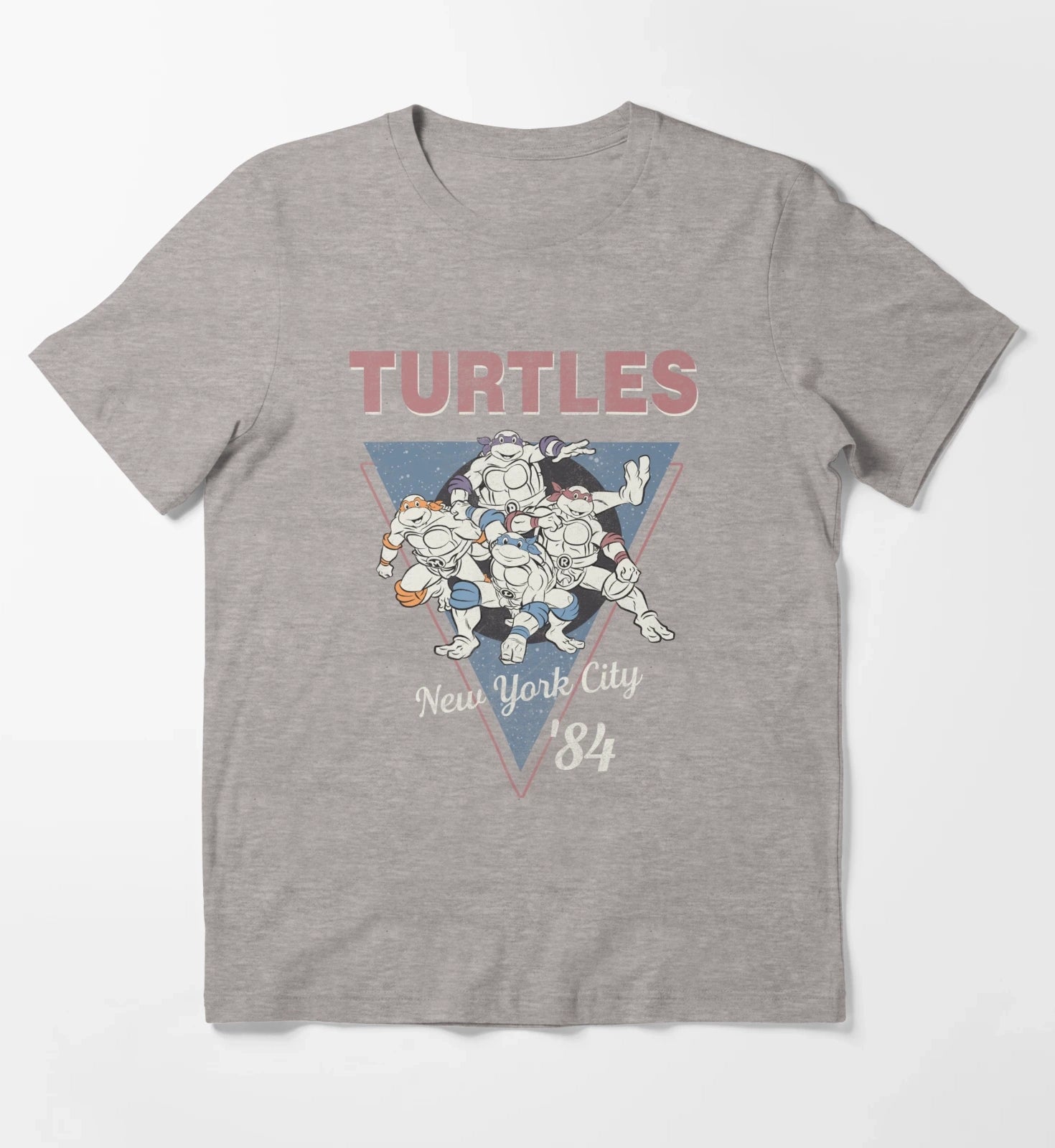 Teenage Mutant Ninja Turtles New York 84 V2 T-Shirt Heather Grey