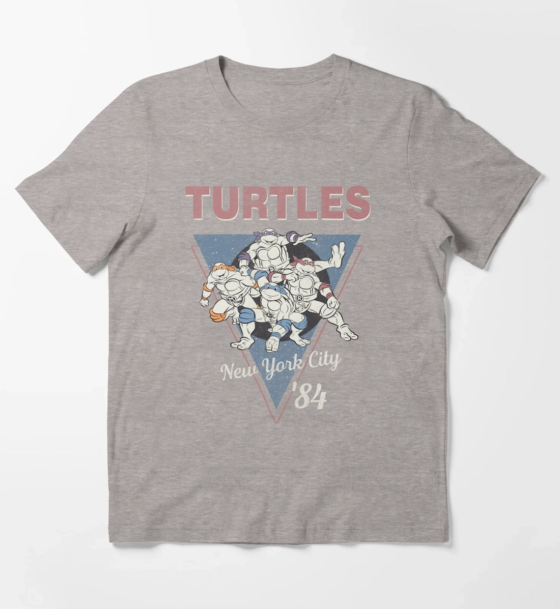 Teenage Mutant Ninja Turtles New York 84 V2 T-Shirt Heather Grey