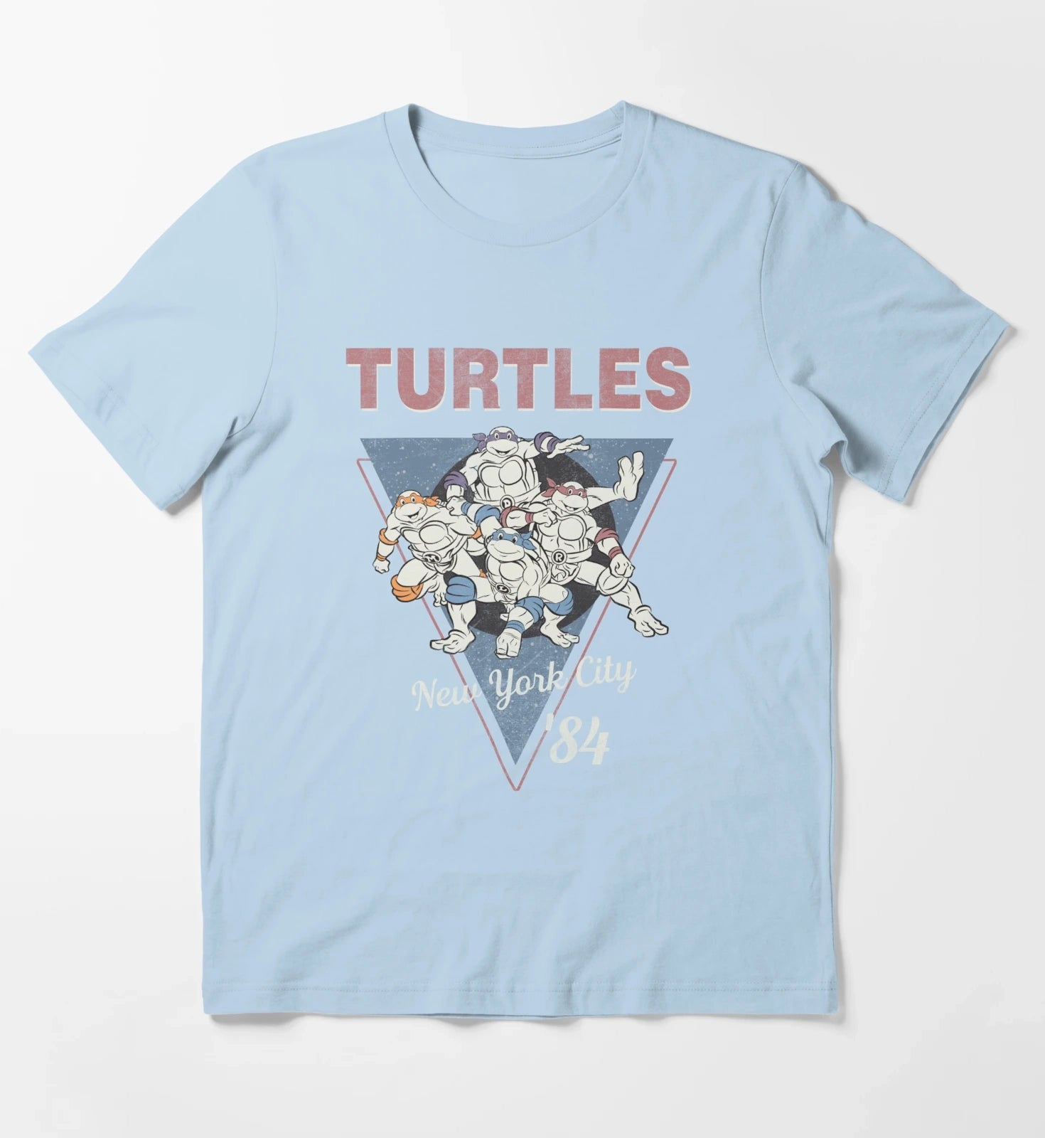Teenage Mutant Ninja Turtles New York 84 V2 T-Shirt Sky Blue