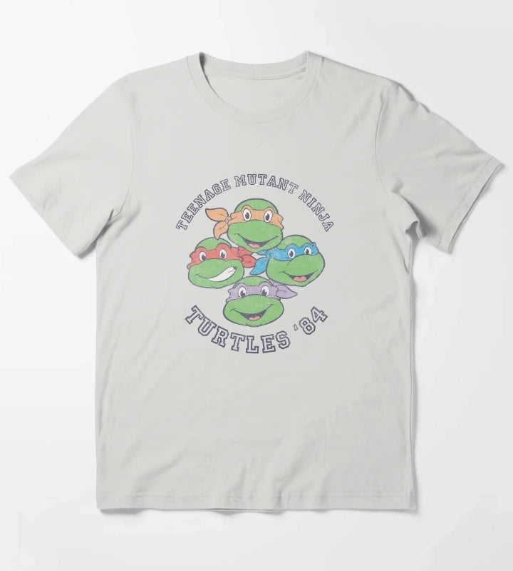 Teenage Mutant Ninja Turtles Old School 1984 T-Shirt Light Grey