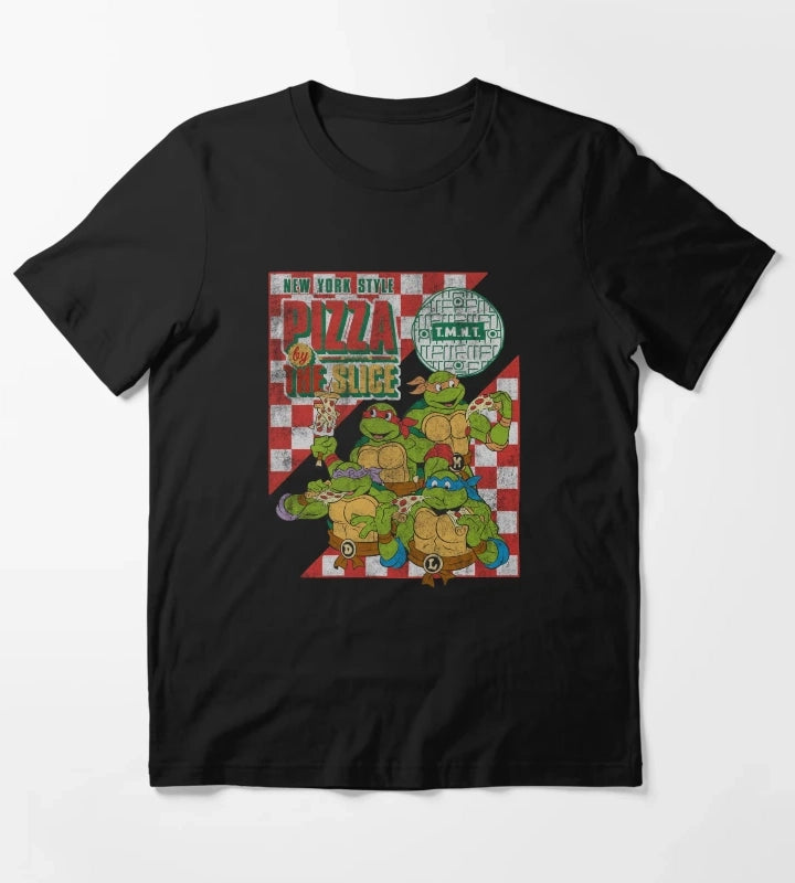 Teenage Mutant Ninja Turtles Pizza By The Slice Vintage Logo T-Shirt
