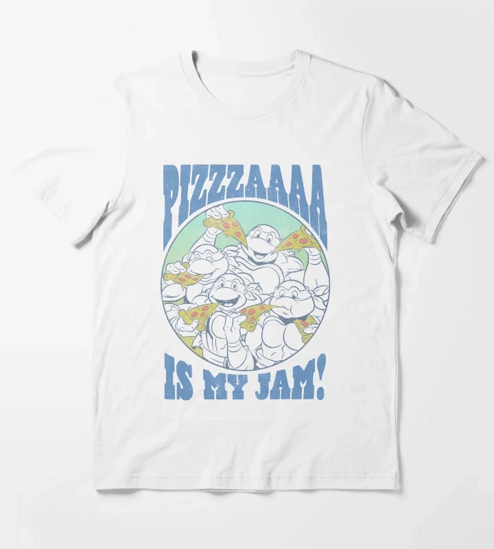 Teenage Mutant Ninja Turtles Pizza Is My Jam T-Shirt White