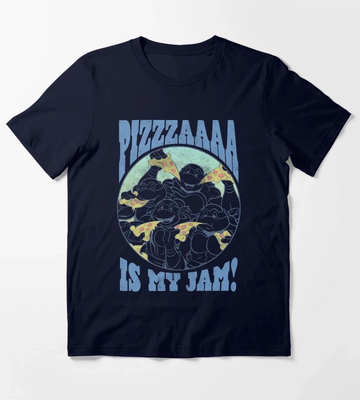 Teenage Mutant Ninja Turtles Pizza Is My Jam T-Shirt Navy