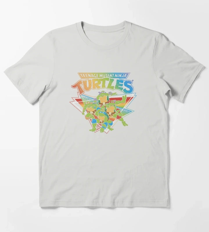 Teenage Mutant Ninja Turtles Pride Rainbow Gradient T-Shirt Light Grey