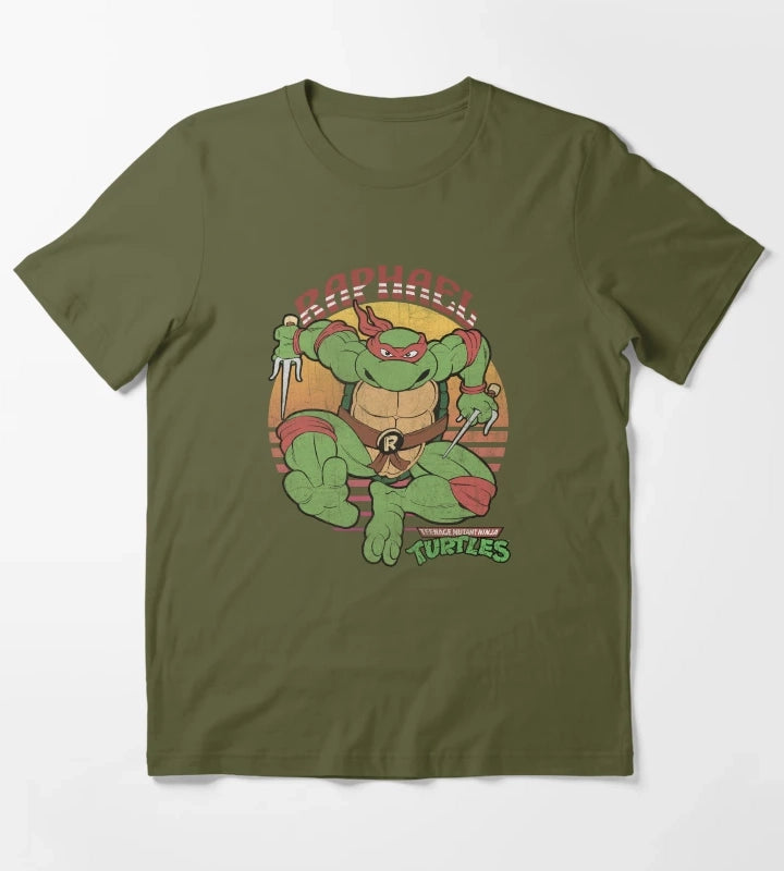 Teenage Mutant Ninja Turtles Raphael Sun T-Shirt Olive Green