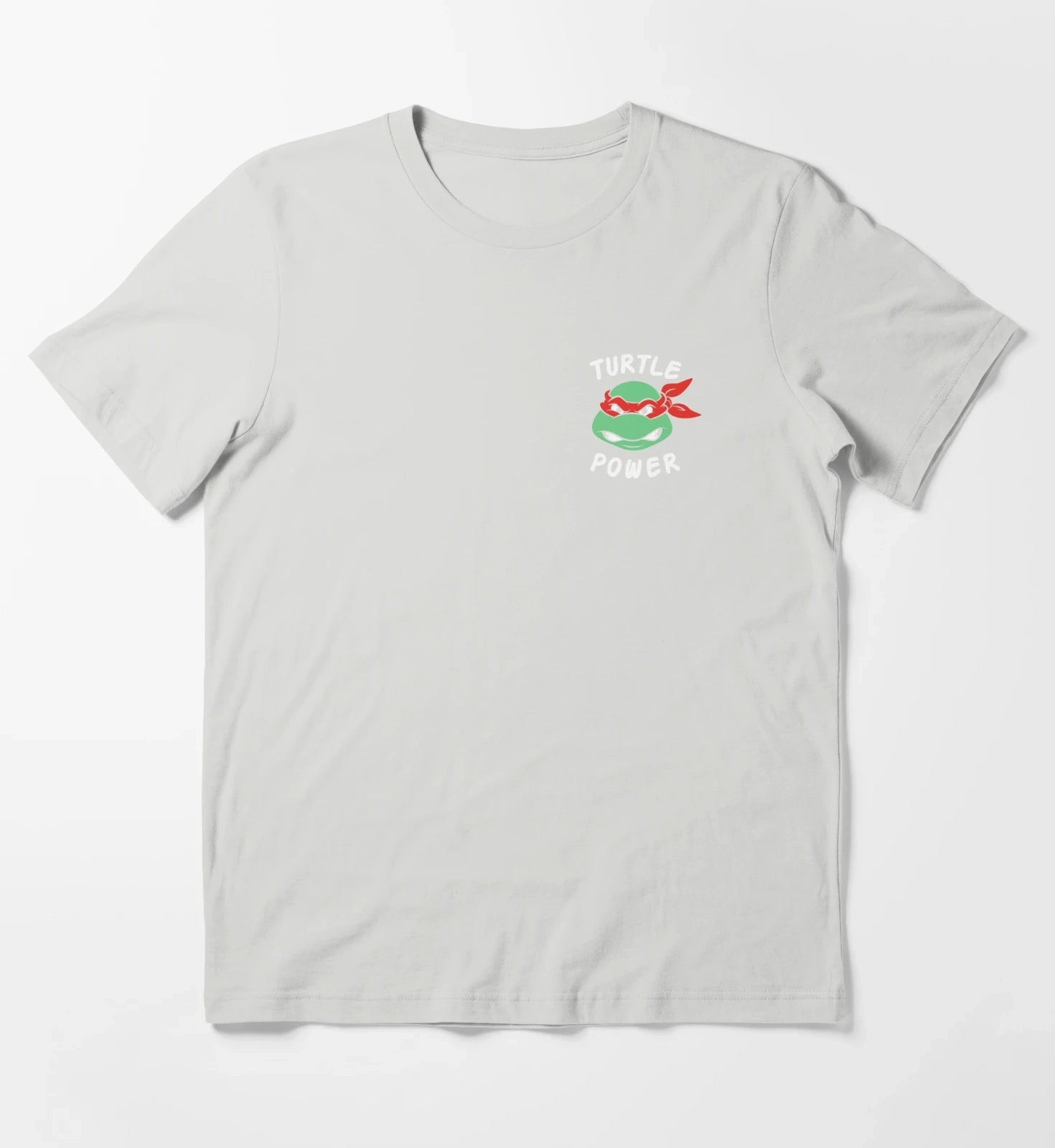Teenage Mutant Ninja Turtles Raphael Turtle Power Pocket T-Shirt Light Grey
