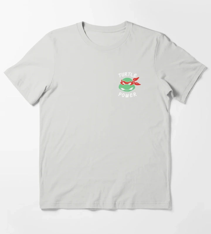 Teenage Mutant Ninja Turtles Raphael Turtle Power Pocket T-Shirt Light Grey