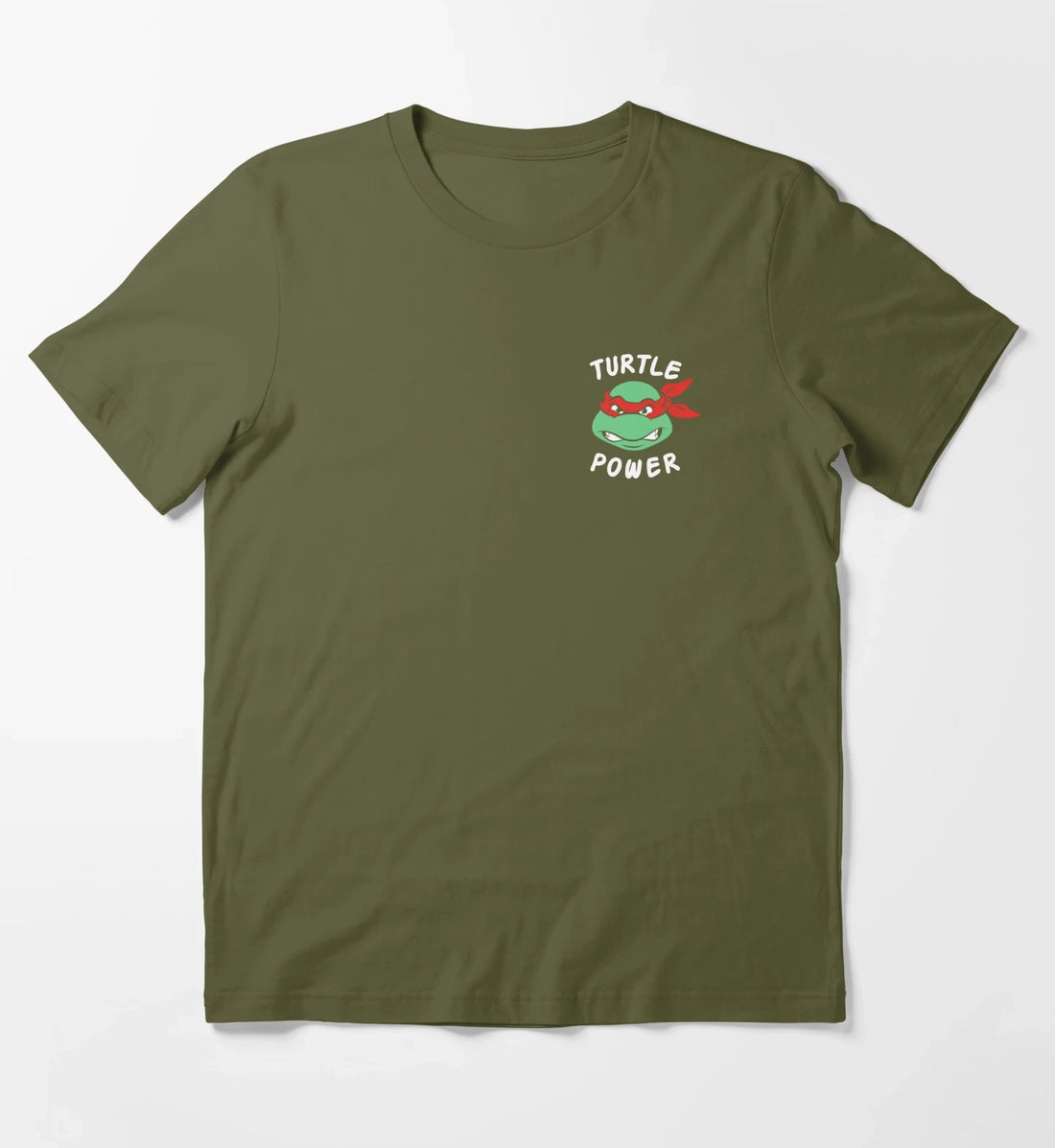 Teenage Mutant Ninja Turtles Raphael Turtle Power Pocket T-Shirt Olive Green