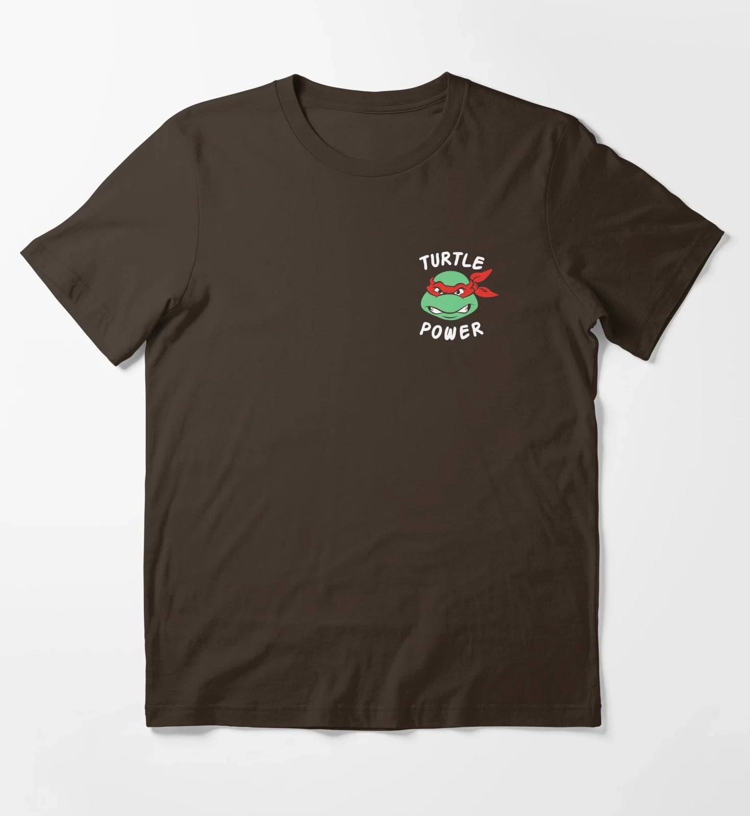 Teenage Mutant Ninja Turtles Raphael Turtle Power Pocket T-Shirt Brown
