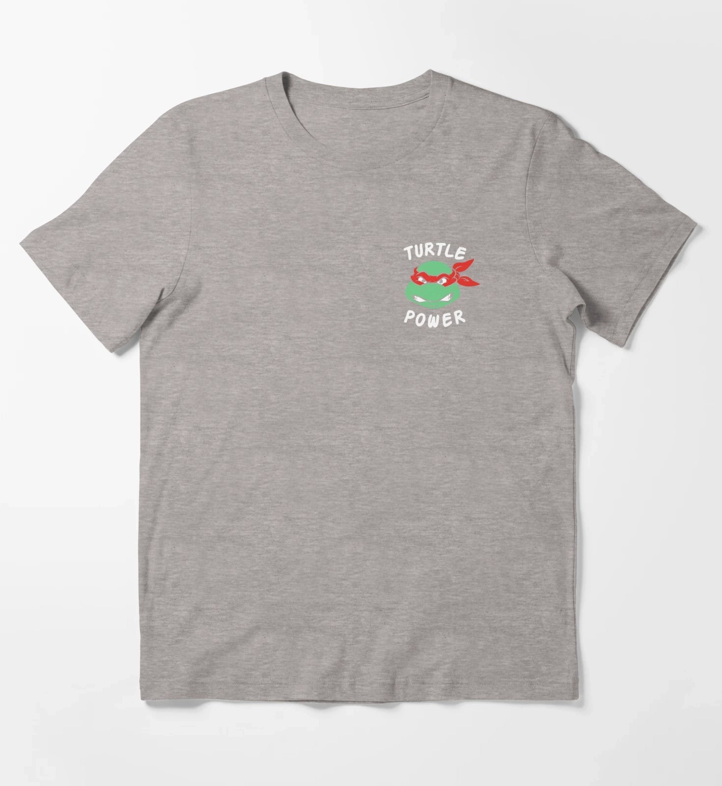 Teenage Mutant Ninja Turtles Raphael Turtle Power Pocket T-Shirt Heather Grey