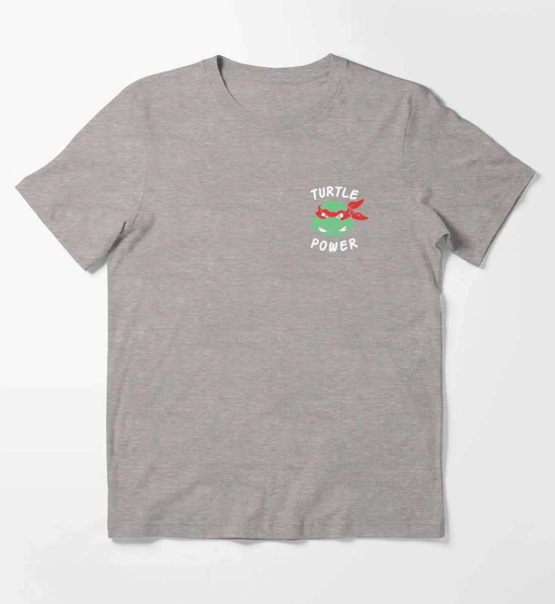 Teenage Mutant Ninja Turtles Raphael Turtle Power Pocket T-Shirt Heather Grey