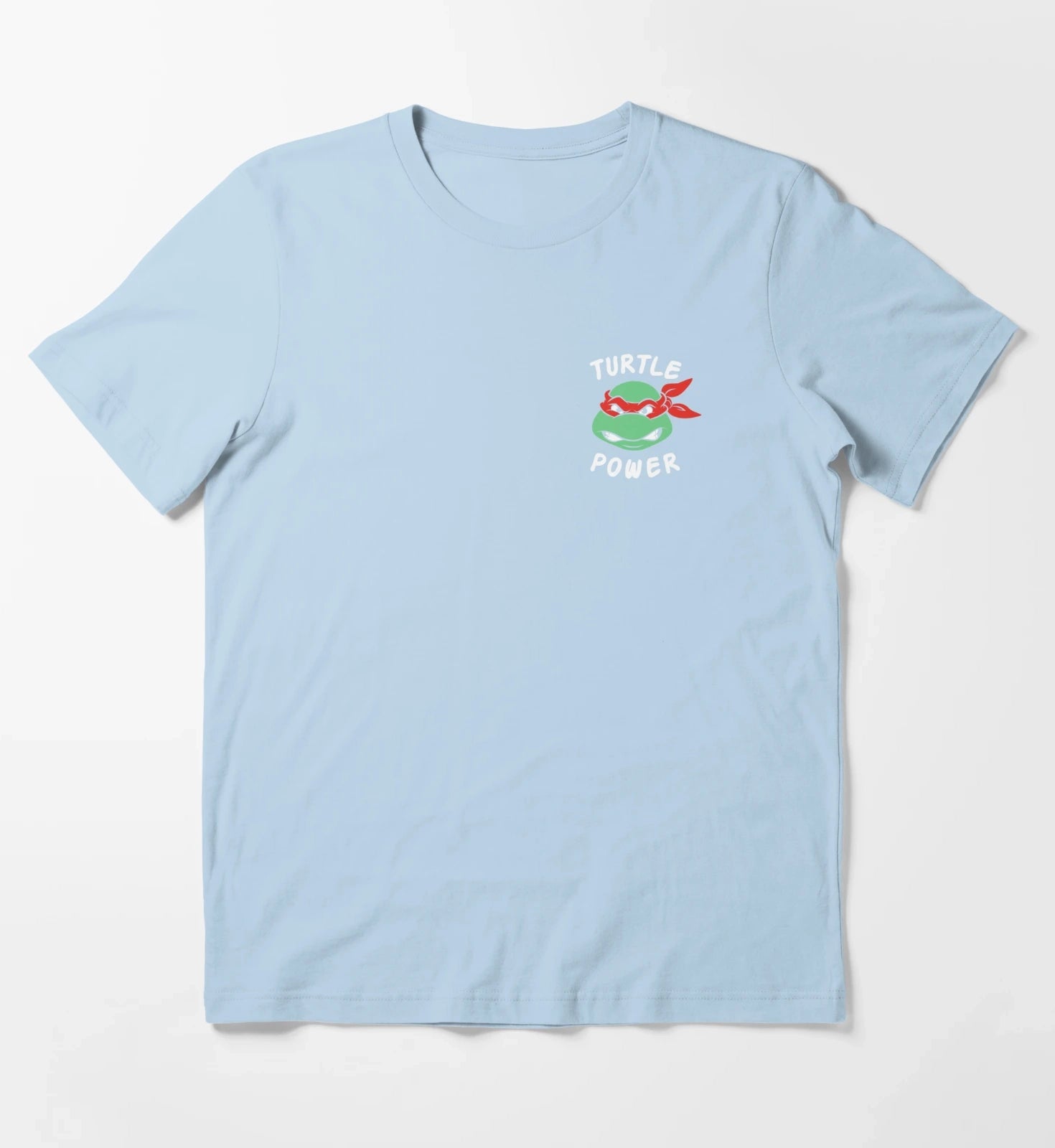 Teenage Mutant Ninja Turtles Raphael Turtle Power Pocket T-Shirt Sky Blue