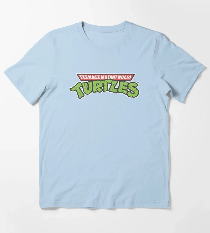 Teenage Mutant Ninja Turtles Retro Logo T-Shirt Sky Blue