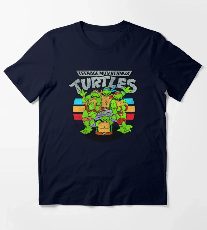 Teenage Mutant Ninja Turtles Retro Spot Logo T-Shirt Navy