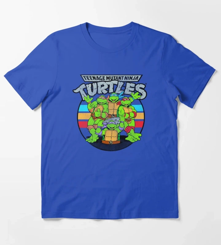 Teenage Mutant Ninja Turtles Retro Spot Logo T-Shirt Blue