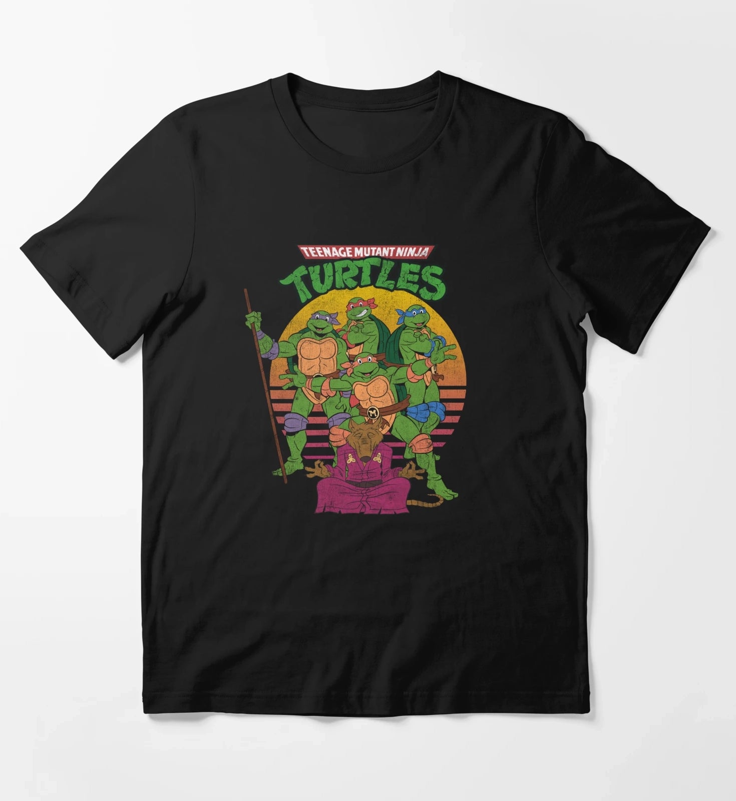 Teenage Mutant Ninja Turtles Retro Sun Group T-Shirt