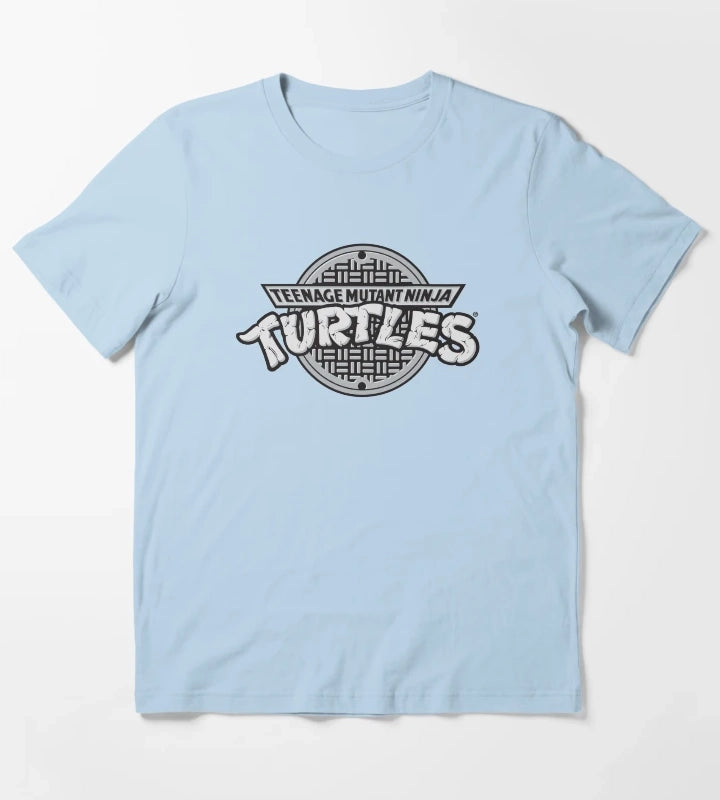 Teenage Mutant Ninja Turtles TMNT Sewer Logo T-Shirt Sky Blue