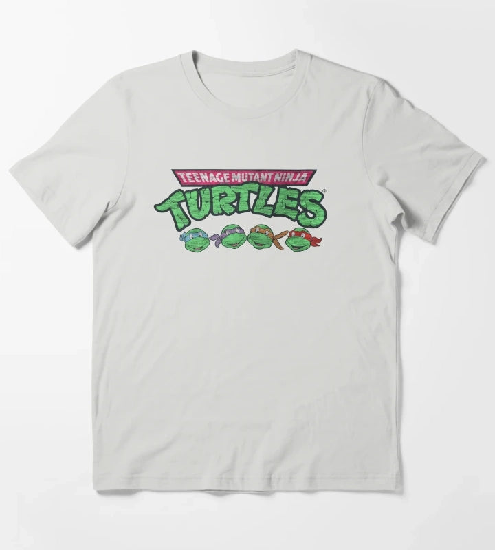 Teenage Mutant Ninja Turtles Vintage Logo T-Shirt Light Grey