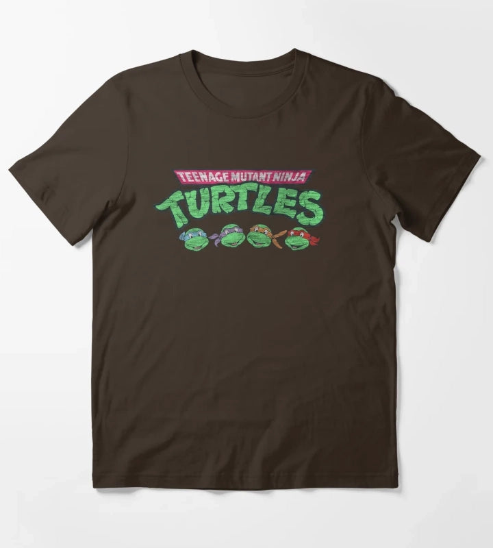Teenage Mutant Ninja Turtles Vintage Logo T-Shirt Brown