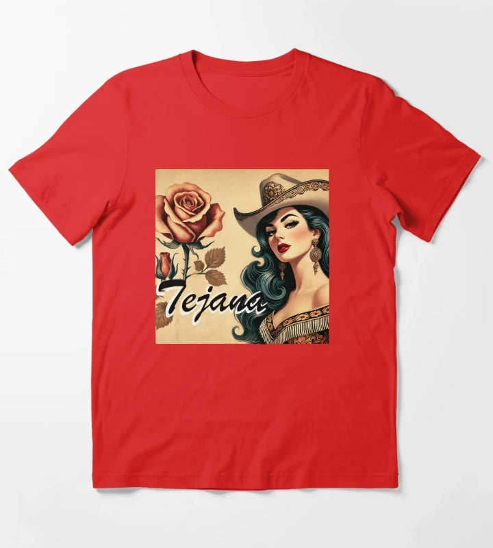 Tejana Latina Cowgirl T-Shirt Red