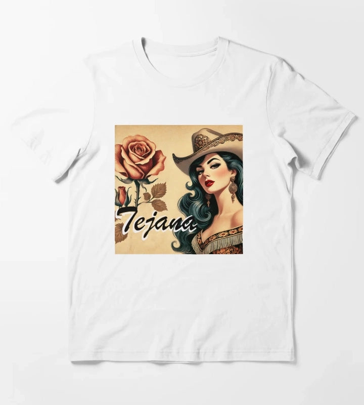 Tejana Latina Cowgirl T-Shirt White