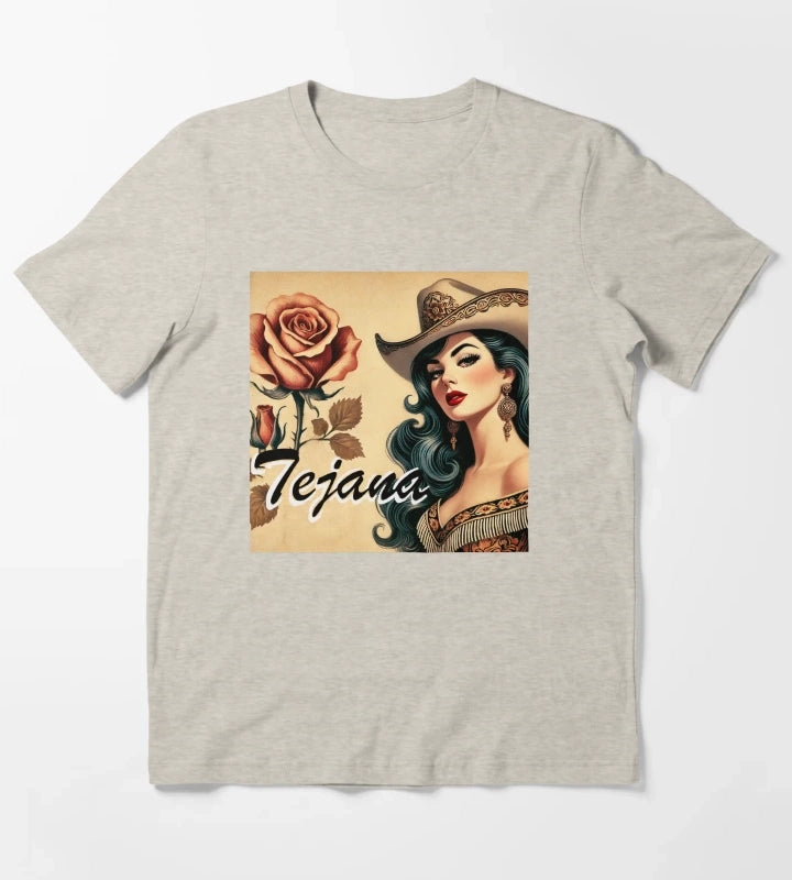 Tejana Latina Cowgirl T-Shirt Cream