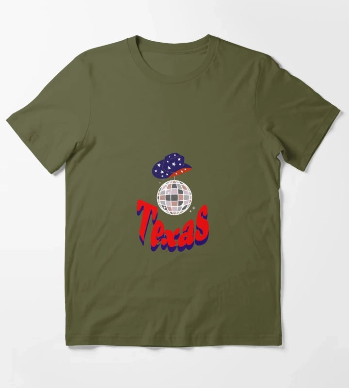 Texas Cowgirl T-Shirt Olive Green