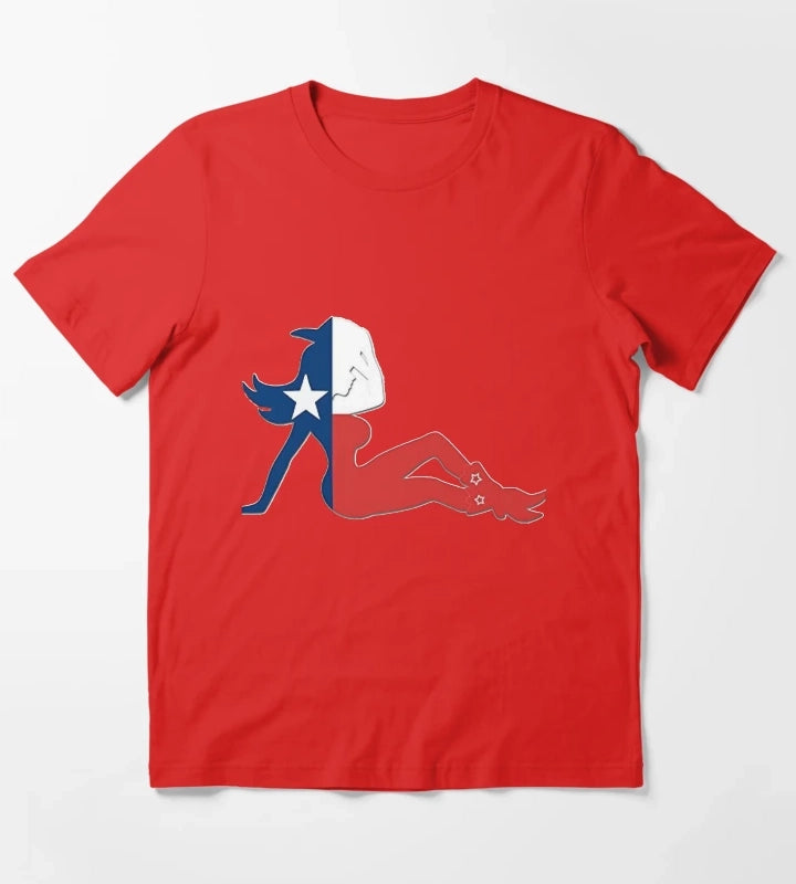 Texas Flag Cowgirl T-Shirt Red