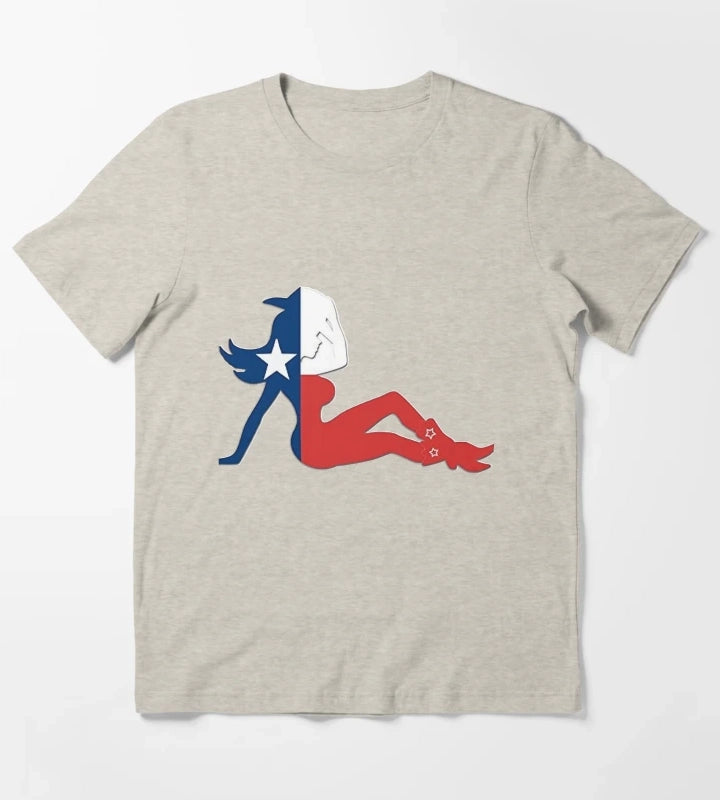 Texas Flag Cowgirl T-Shirt Cream